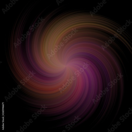 Colorful twisted spiral in black. Fantasy or artist object.