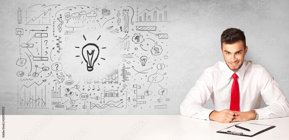 Young business person with new idea and workflow concept
Young business person with new idea and workflow concept