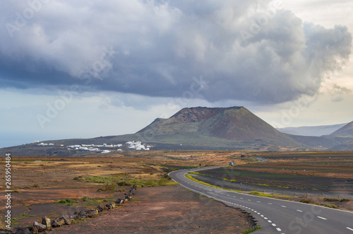 Mountain road through Lanzarote