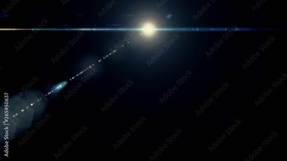 Naklejka premium lights optical lens flares shiny bokeh illustration art background new natural lighting lamp rays effect colorful bright stock image