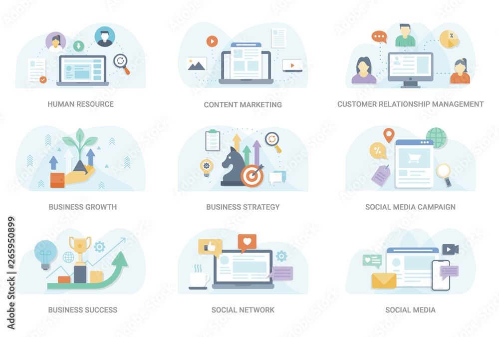 Flat Concept Illustration Collection Flat Concept Illustration Collection