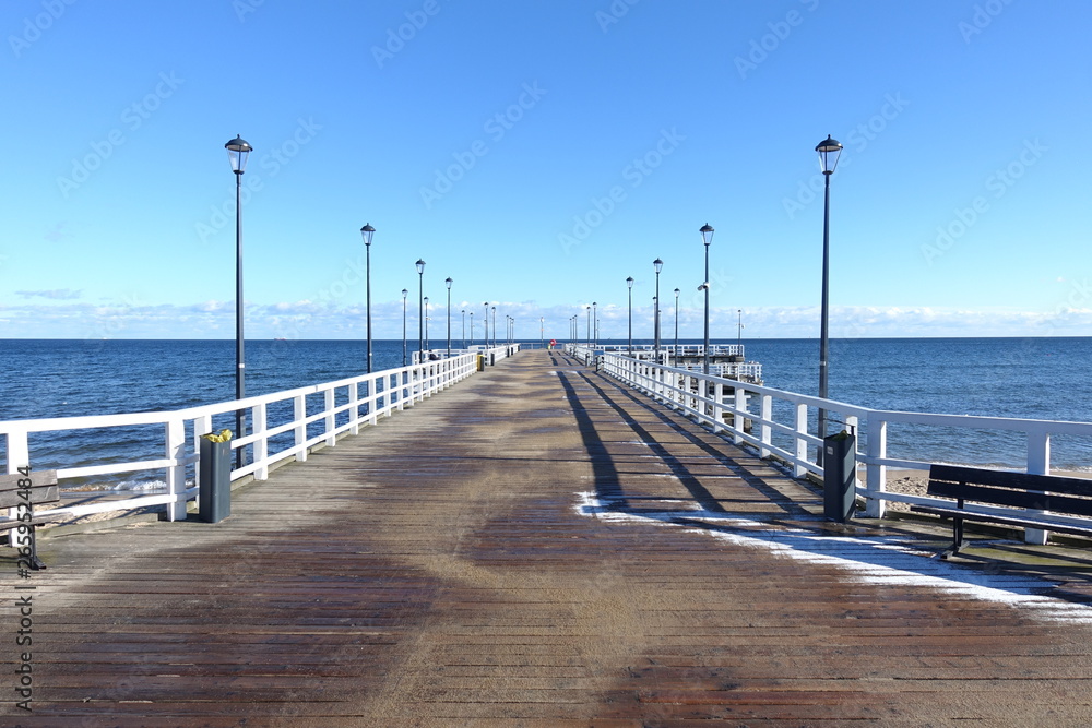 Obraz premium brzeźno, gdańsk, molo brzeźno, molo, molo gdańsk, bałtyk, morze, morze bałtyckie