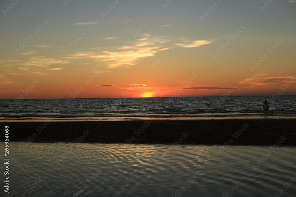 Beautiful sunset over the ocean. Beautiful sunset over the ocean.