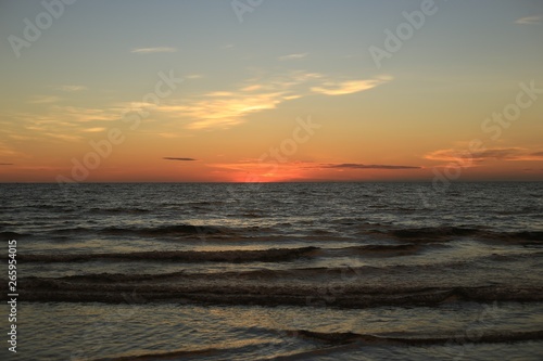 Beautiful sunset over the ocean.