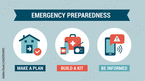 Emergency preparedness instructions photo
