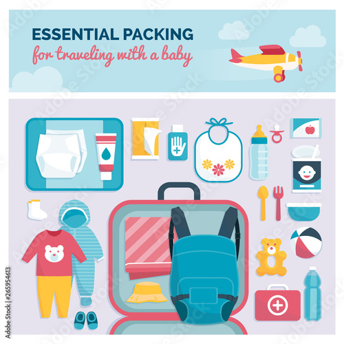 Essential packing for traveling with a baby