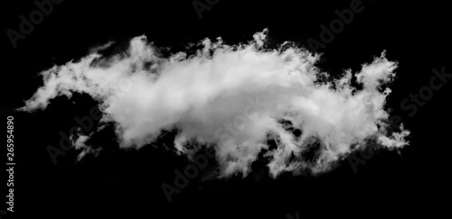 White cloud on a black isolated background to overlay the image_