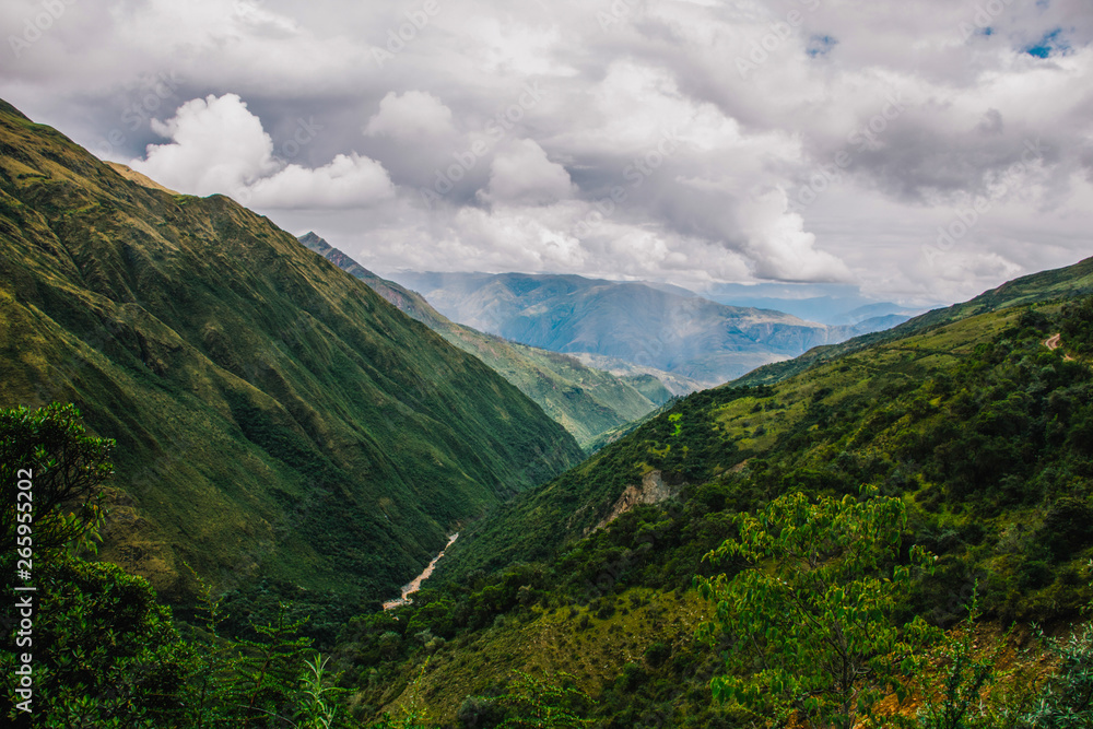 Beautiful mountains landscapes in Cordillera Huayhuash, Peru, South America Inca Trail, Peru.