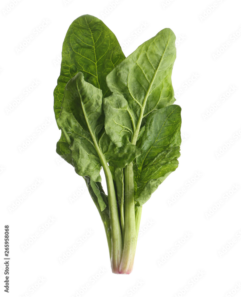 Fresh leaves of spinach isolated on white Fresh leaves of spinach isolated on white