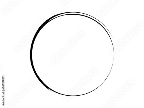 Grunge thin circle made for your design.Grunge brush circle.