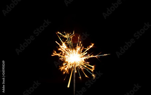 Sparkler background. Christmas and new year sparkler holiday background