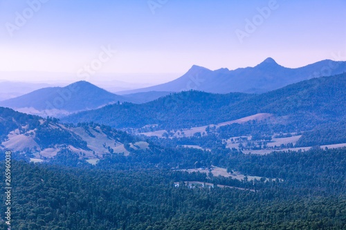 Landscape view from the Keppel Lookout in Yarra Ranges National Park in Victoria, Australia photo