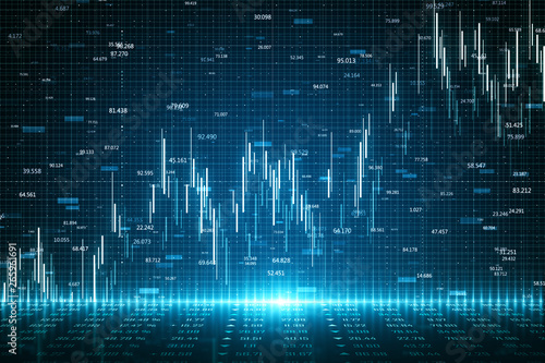 Obraz na płótnie Abstract forex chart backdrop