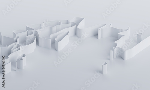 Abstract 3d render, background design, modern illustration