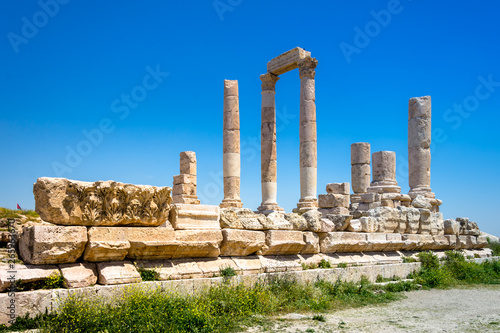 Temple of Hercules at Amman Citadel in Amman, Jordan. 