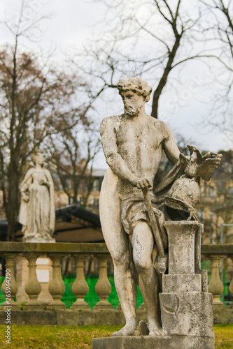 Canvas Print Statue of Vulcan in the Jardin du Luxembourg, Paris, France