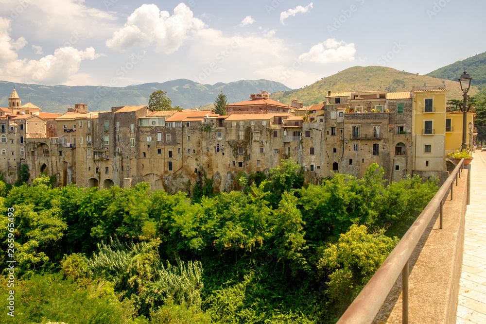 View of the old town of Sant'Agata de' Goti, Campania, Italy
