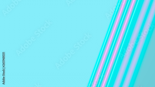 Turquoise and pink neon lig...