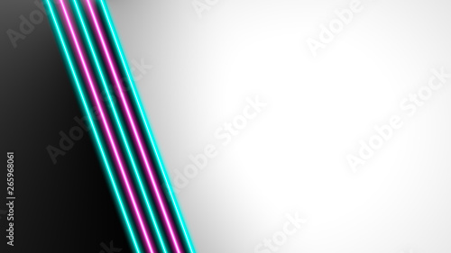 Turquoise and pink neon lig...