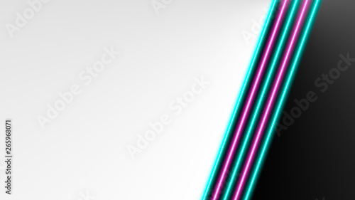 Turquoise and pink neon lig...
