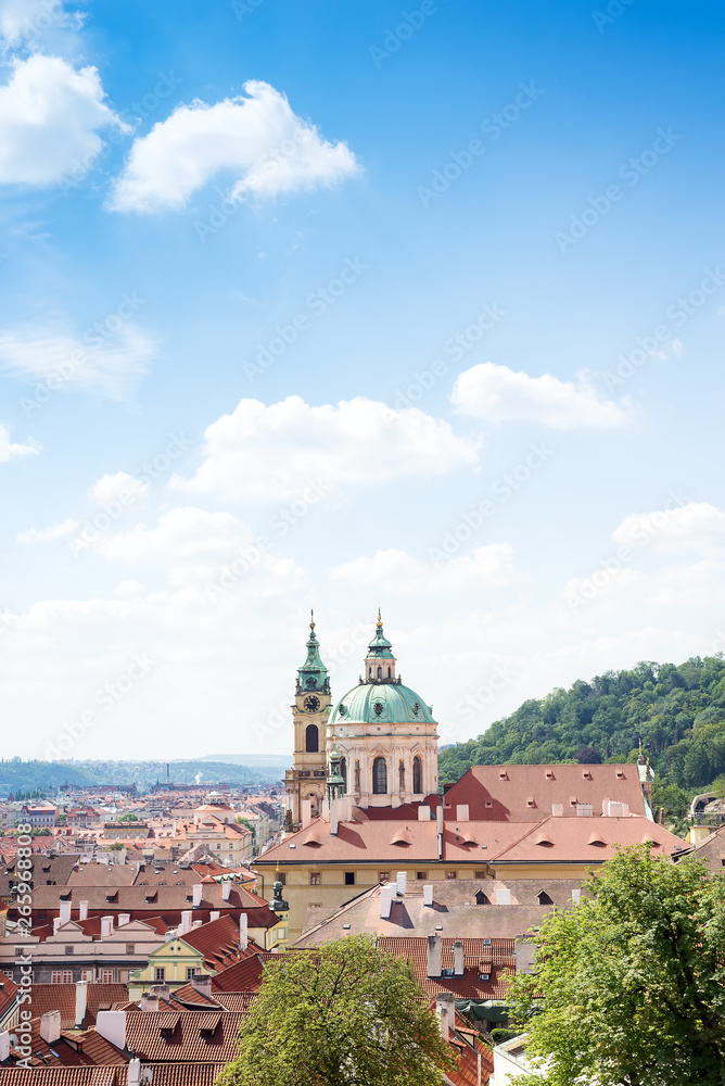 The red roof is the main view in the praha from the Prague castle, Czech Republic