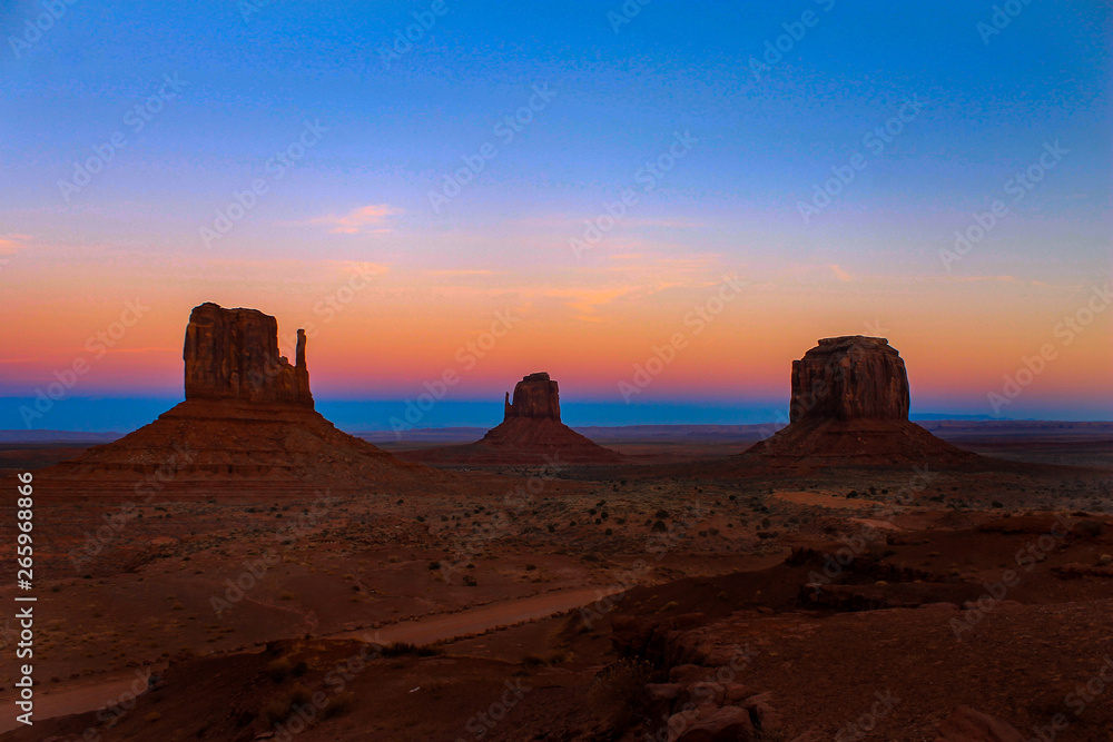 sunset in monument valley