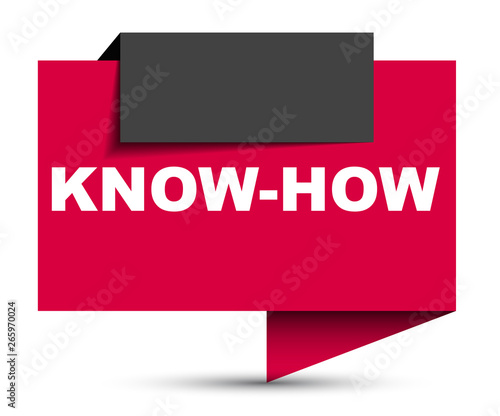 red vector banner know how