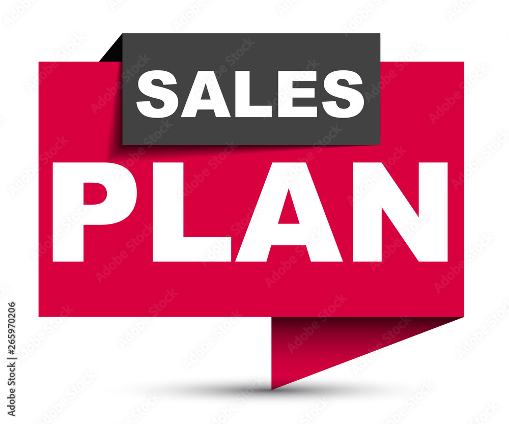 red vector banner sales plan red vector banner sales plan