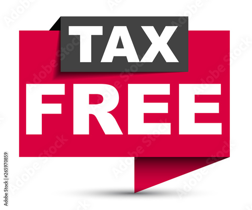 red vector banner tax free