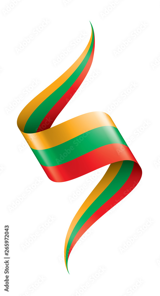 Lithuania flag, vector illustration on a white background. Lithuania flag, vector illustration on a white background.