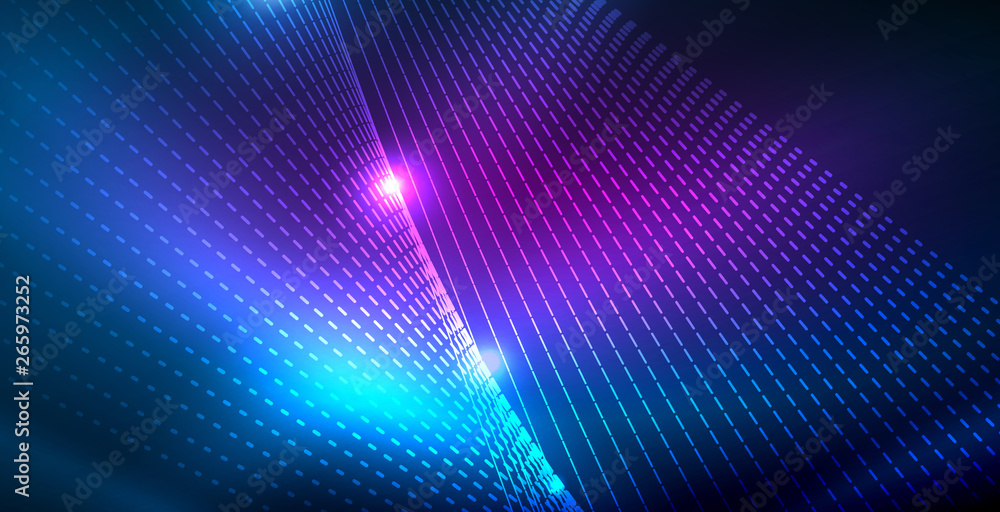 Color neon lights with waves abstract background Color neon lights with waves abstract background