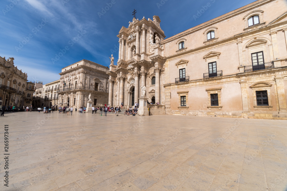 Cathedral square, Italy, Sicily, Syracuse Ortigia old town