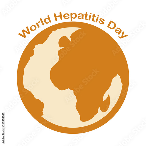 flat icon on theme world hepatitis day .