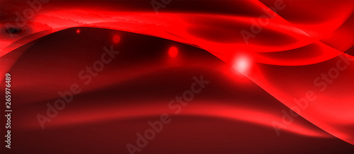 Glowing abstract wave on dark, shiny motion, magic space light. Techno abstract background