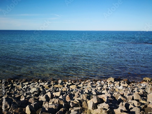 rock boulders at the sea, Baltic Sea Heiligenhafen