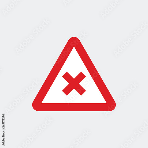 Irritant hazard sign icon vector