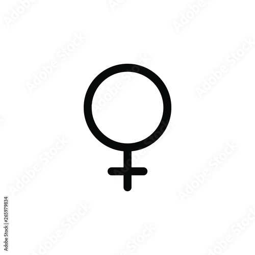 Woman sign vector border icon. This icon use for admin panels, website, interfaces, mobile apps