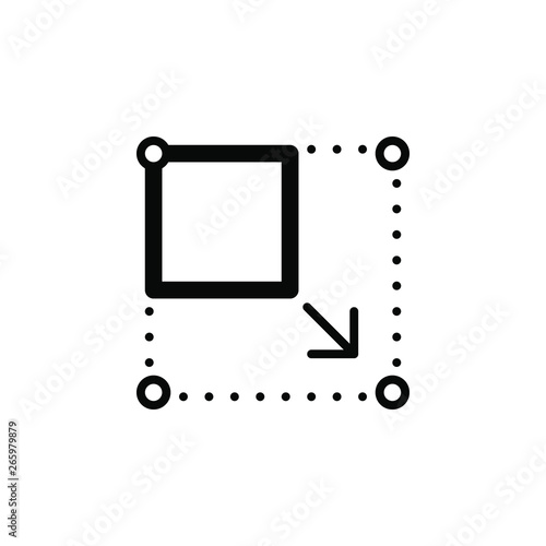 Resize vector border icon. This icon use for admin panels, website, interfaces, mobile apps