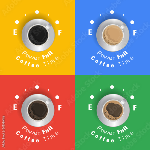 Coffee excellent drink always. Cool design. Colorful illustration