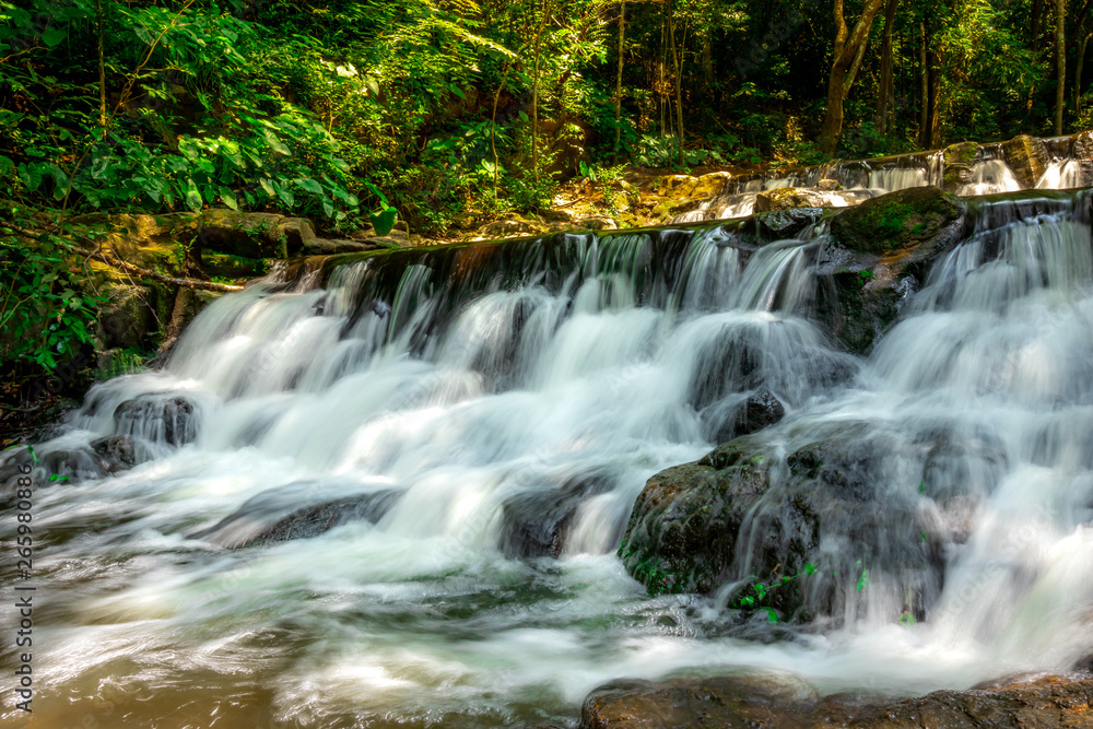 Sam Lan Waterfall National Park Saraburi Province from Thailand,The beauty of waterfalls and forests Sam Lan Waterfall National Park Saraburi Province from Thailand,The beauty of waterfalls and forests
