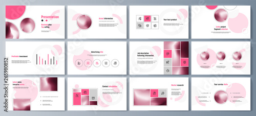 Set of brochures for marketing the promotion goods and services on market