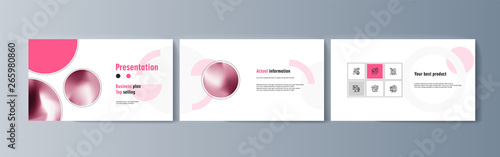 Set of brochures for marketing the promotion goods and services on market