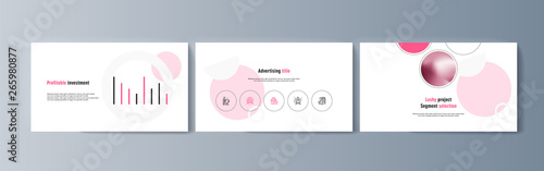 Set of brochures for marketing the promotion goods and services on market