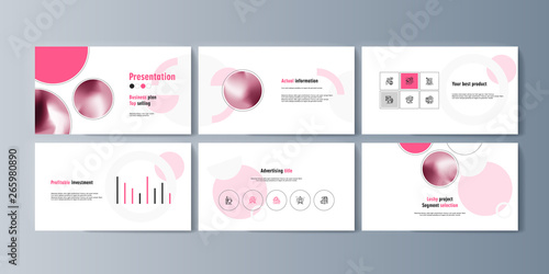 Set of brochures for marketing the promotion goods and services on market