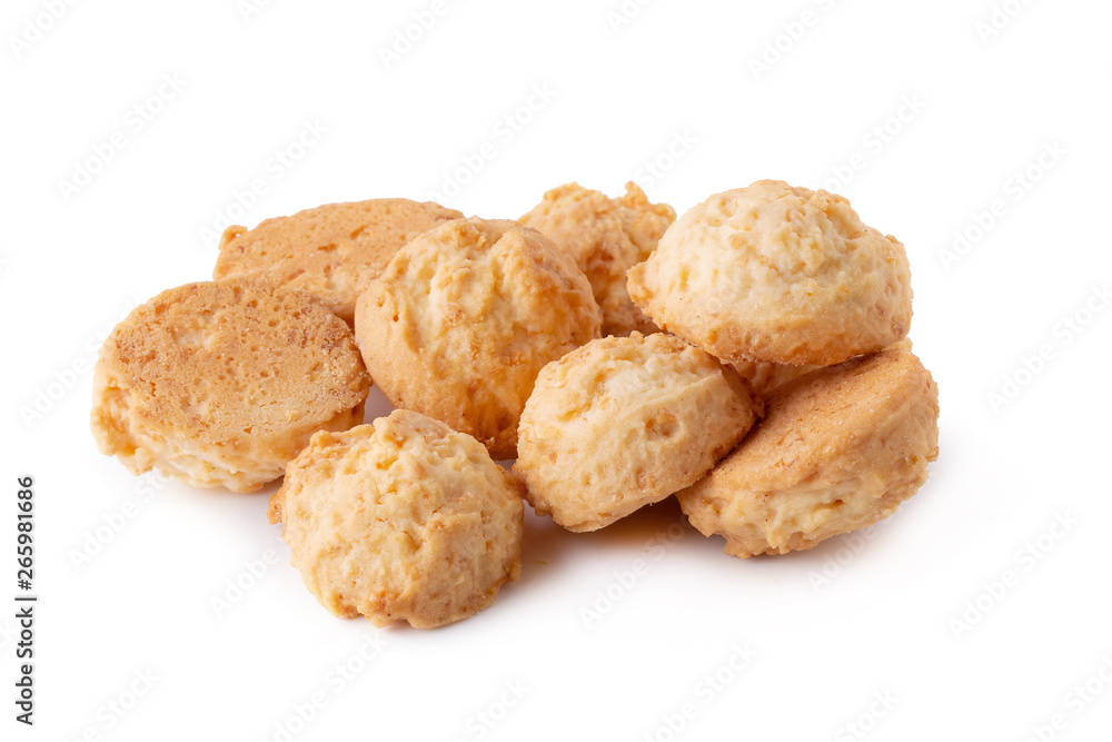 Delicious Coconut cookies isolated over a white background Delicious Coconut cookies isolated over a white background