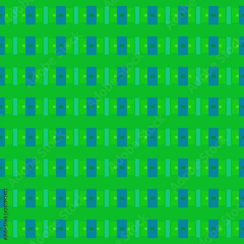 lime green, dark cyan and light sea green repeating geometric shapes. can be used for tablecloth fashion design, textiles, wallpaper or as texture