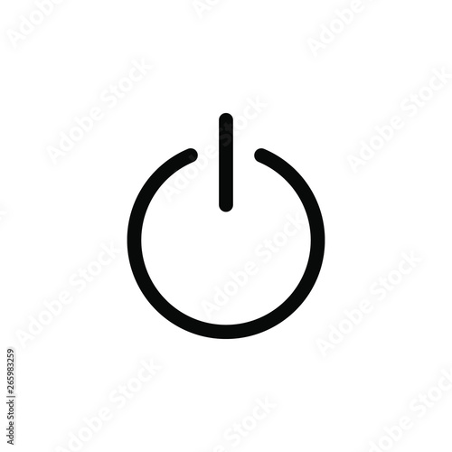 Turn Off border icon. This icon use for admin panels, website, interfaces, mobile apps