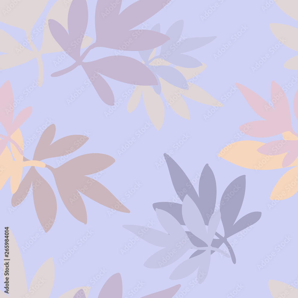 Seamless Elegant Pattern with Leaves for Fashion Textile, Wedding Fabric, Art Print.Texture, floral design, tropical background, summer Eps10