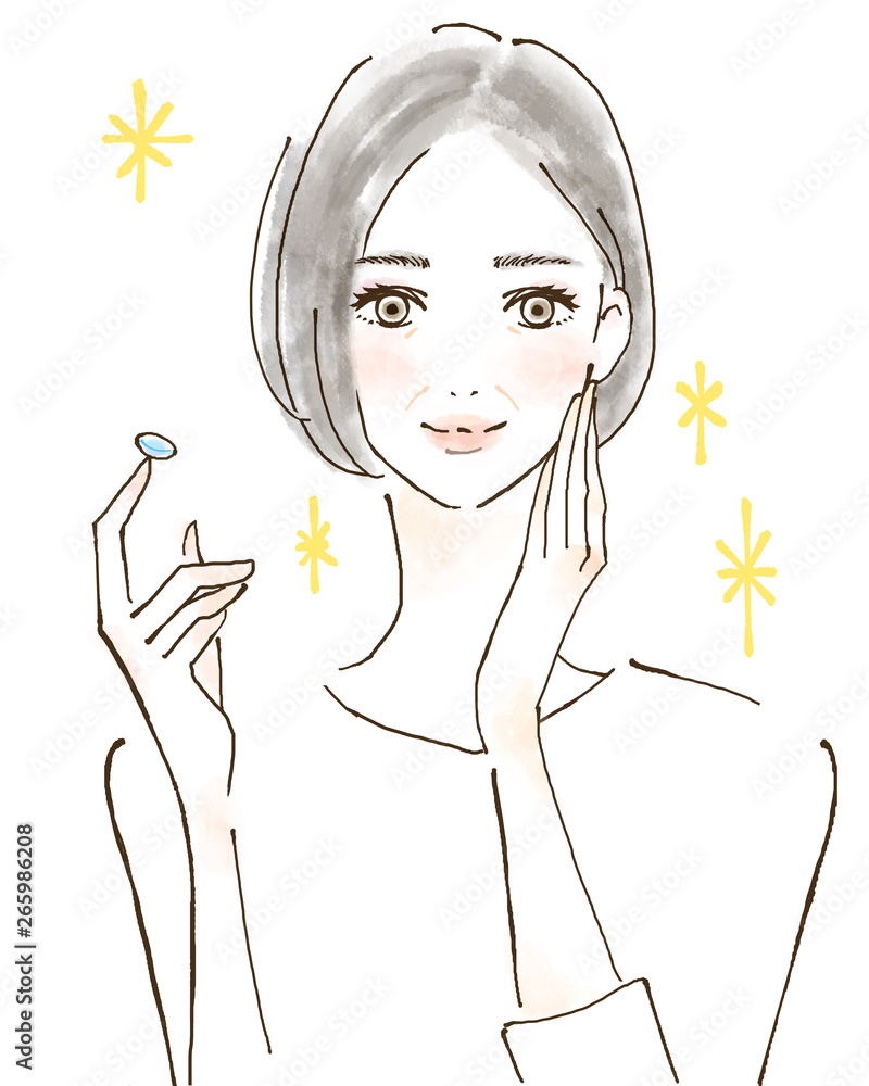 イメチェン コンタクトレンズを持つ女性 視力回復 シニア Stock イラスト Adobe Stock イメチェン コンタクトレンズを持つ女性 視力回復 シニア Stock イラスト Adobe Stock