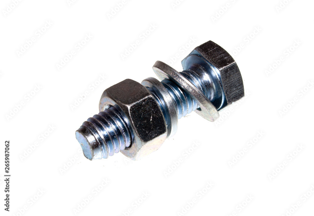 nut bolt isolated on white background nut bolt isolated on white background